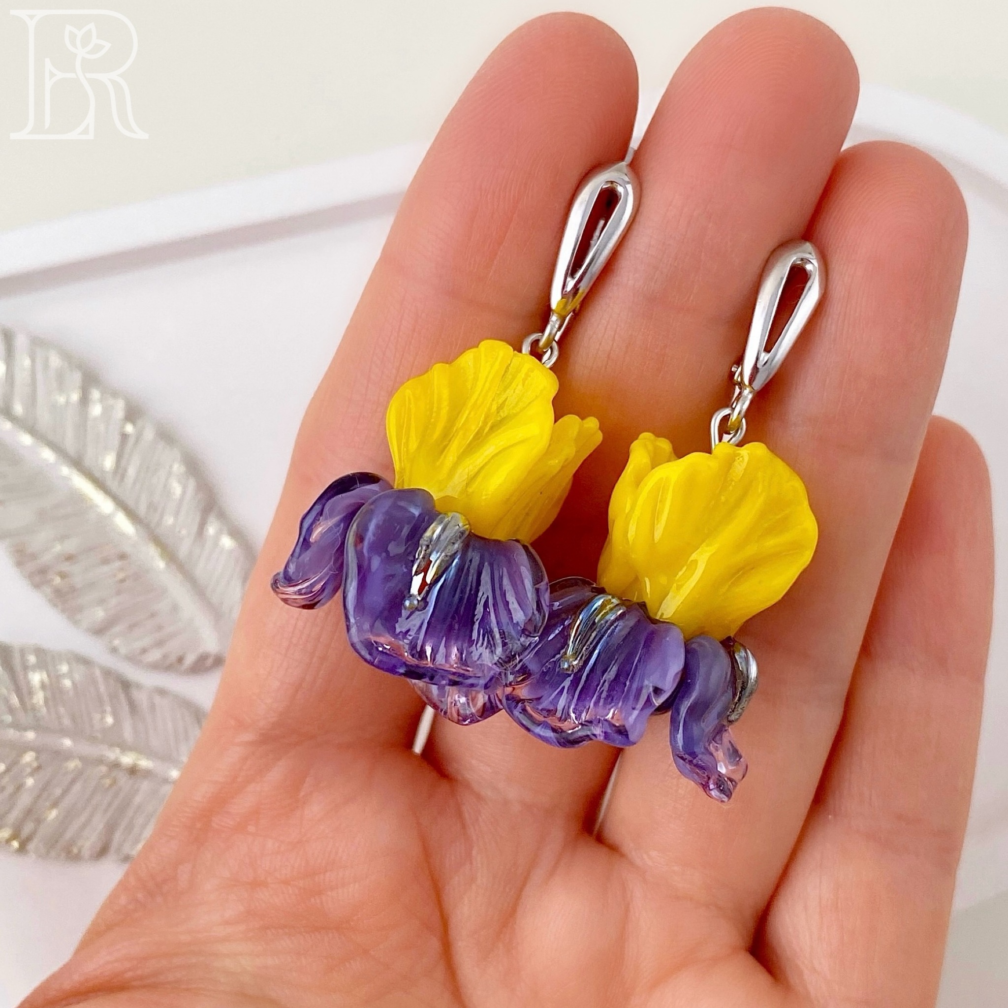 Серьги Ирисы (желтый)